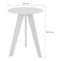 Mesinha Lateral Retrô 54cm Branco Brilho - Móveis Peroba