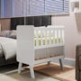 Mini Berço Guti Retrô Branco Brilho com Colchão - Móveis Peroba