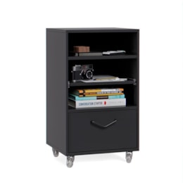 Mini Organizador 1 Gaveta Steel Preto – EJ Móveis
