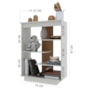 Multiuso Aparador 6210 3 Prateleiras Flex Off White/Freijó- Indékes
