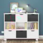 Nicho Organizador 1478 com 6 Gavetas Branco/Preto - Qmovi