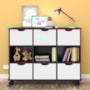 Nicho Organizador 1478 com 6 Gavetas Preto/Branco - Qmovi