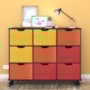 Nicho Organizador 1478 com 9 Gavetas Preto/Colorido - Qmovi