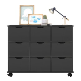 Nicho Organizador 1478 com 9 Gavetas Preto - Qmovi  Nicho Organizador 1478 com 9 Gavetas Preto - Qmovi