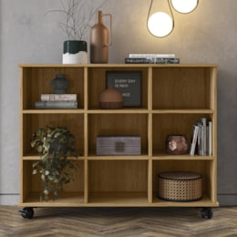 Nicho Organizador Freijó com Rodízios 1478 - Qmovi Nicho Organizador Freijó com Rodízios 1478 - Qmovi