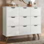 Nicho Organizador Retrô 1478 com 9 Gavetas Branco - Qmovi