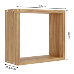 Nicho Quadrado Decorativo 30cm Amêndoa - Móveis Peroba