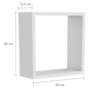 Nicho Quadrado Decorativo 30cm Branco Brilho - Móveis Peroba