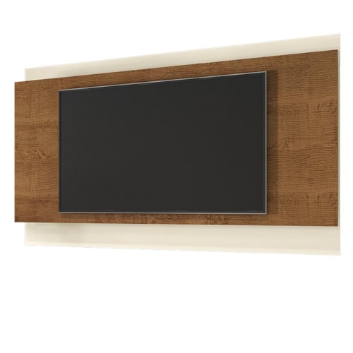 Painel Arcade 1.8 para TV até 60” Nature/Off White - PR Móveis