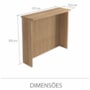 Painel Bancada Ilha Cozinha Marquesa Canelado 120cm Nature - Nesher