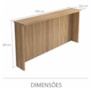 Painel Bancada Ilha Cozinha Marquesa Canelado 200cm Nature - Nesher