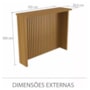 Painel Bancada Ilha Cozinha Princesa Ripado 120cm Freijó - Nesher
