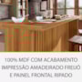 Painel Bancada Ilha Cozinha Princesa Ripado 200cm Freijó - Nesher