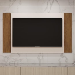 Painel Extensível Fresno Pérola Metalizado/Amêndoa para TV até 60” - Mobler