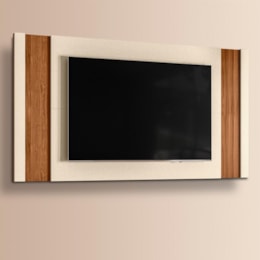 Painel Extensível Real Pérola Metalizado/Cinamomo Mel para TV até 65” - Mobler Painel Extensível Real Pérola Metalizado/Cinamomo Mel para TV até 65” - Mobler
