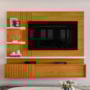 Painel Home Suspenso Atena Cinamomo/Off White para TV até 65” - Madetec
