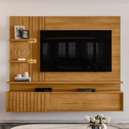 Painel Home Suspenso Atena Cumaru para TV até 65” - Madetec