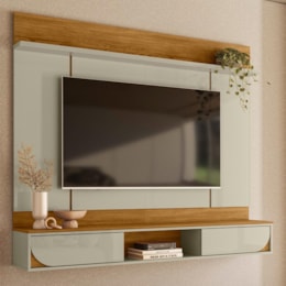 Painel Home Suspenso Aura Cumaru/Opala para TV até 65” - Madetec