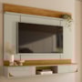 Painel Home Suspenso Aura Cumaru/Opala para TV até 65” - Madetec