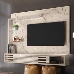 Painel Home Suspenso Frizz Select Calacata/Off White para TV até 50” - Madetec