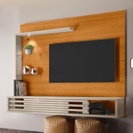 Painel Home Suspenso Frizz Select Cinamomo/Off White para TV até 50” - Madetec