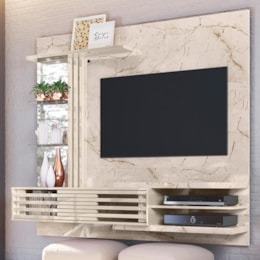 Painel Home Suspenso Frizz Supreme Calacata/Off White para TV até 55” - Madetec Painel Home Suspenso Frizz Supreme Calacata/Off White para TV até 55” - Madetec