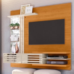 Painel Home Suspenso Frizz Supreme Cinamomo/Off White para TV até 55” - Madetec Painel Home Suspenso Frizz Supreme Cinamomo/Off White para TV até 55” - Madetec