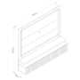 Painel Home Suspenso Gaia Calacata/Off White para TV até 75” - Madetec