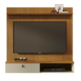 Painel Home Suspenso Íris Cumaru/Opala para TV até 55” - Madetec Painel Home Suspenso Íris Cumaru/Opala para TV até 55” - Madetec