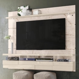 Painel Home Suspenso Lana 1.8 Calacata/Off White para TV até 60” - Madetec