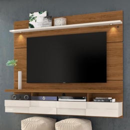 Painel Home Suspenso Lana 1.8 Naturale/Off White para TV até 60” - Madetec Painel Home Suspenso Lana 1.8 Naturale/Off White para TV até 60” - Madetec