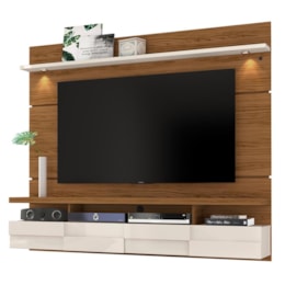 Painel Home Suspenso Lana 1.8 Naturale/Off White para TV até 60” - Madetec Painel Home Suspenso Lana 1.8 Naturale/Off White para TV até 60” - Madetec