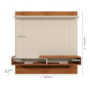 Painel Home Suspenso Niterói Off White/Canela para TV até 65” - Mobler