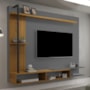 Painel Home Suspenso Onix para TV até 65” Carvalho New/Cinza - Móveis Luapa 