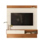 Painel Home Suspenso Triunfo Off White/Canela para TV até 65” - Mobler