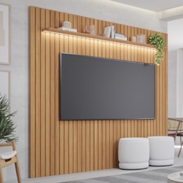 Painel Maragogi 2.3 Nature com LED para TV até 84” - Permóbili