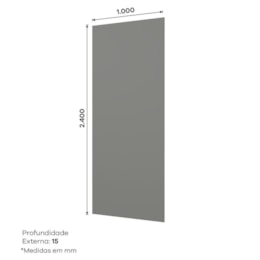 Painel para Edição Cozinha Americana 1,5cm Cinza - Móveis Henn