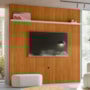 Painel Piso-Teto New Guaporé Cinamomo/Off White para TV até 75” - Madetec