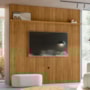Painel Piso-Teto New Guaporé Cumaru para TV até 75” - Madetec