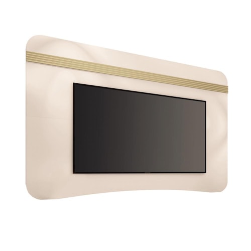 Painel Suspenso Armony Off White/Champanhe para TV até 80” – HB Móveis