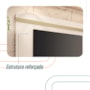 Painel Suspenso Armony Off White/Champanhe para TV até 80” – HB Móveis