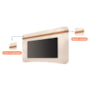 Painel Suspenso Armony Off White/Cinamomo para TV até 80” – HB Móveis