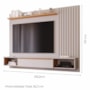 Painel Suspenso Bahamas Plus Off White/Nature para TV até 65” - Permóbili