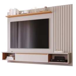 Painel Suspenso Bahamas Plus Off White/Nature para TV até 65” - Permóbili Painel Suspenso Bahamas Plus Off White/Nature para TV até 65” - Permóbili