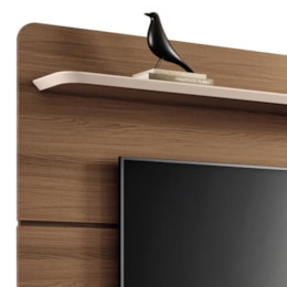 Painel Suspenso Curv 1.8 Castanho/Off White para TV até 70" - HB Móveis