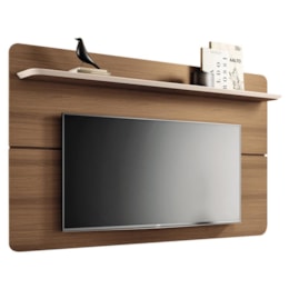 Painel Suspenso Curv 1.8 Castanho/Off White para TV até 70" - HB Móveis
