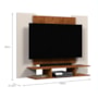 Painel Suspenso EJ Off White/Freijó para TV de até 50” – EJ Móveis