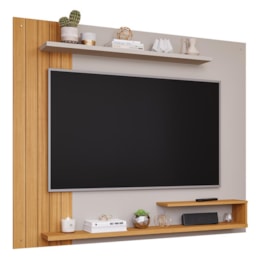 Painel Suspenso Floripa Off White/Nature para TV até 65” - Permóbili Painel Suspenso Floripa Off White/Nature para TV até 65” - Permóbili