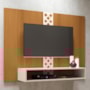 Painel Suspenso Form Cinamomo/Off White para TV até 47" - HB Móveis