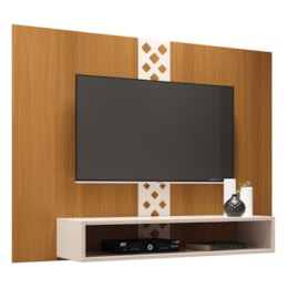 Painel Suspenso Form Cinamomo/Off White para TV até 47" - HB Móveis